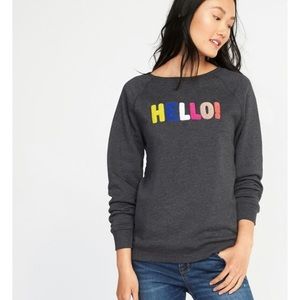 Old Navy Hello Sweatshirt Size Large
